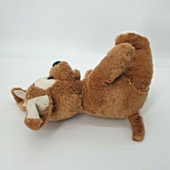 Build-A-Bear Puppy Dog Plush Cleaned Sanitized White Eye Patch Tongue Toy Brown - Picture 8 of 12